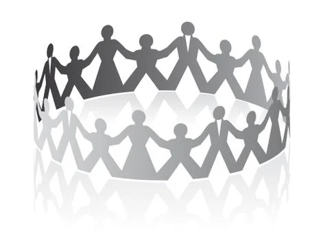 Paper team. vector. Stock Illustration