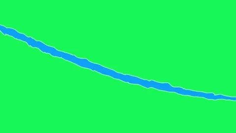 Paper Tear 2D Animation Overlay Green and Blue Screen Stockbeeldmateriaal 333983267