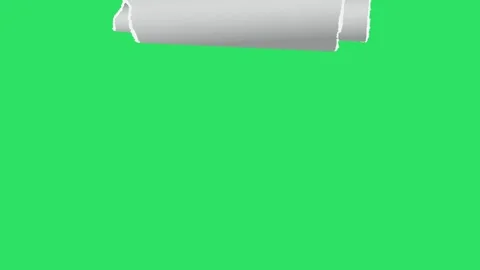 Paper Tear 2D Animation Overlay Green and Blue Screen Stock Footage 333983286