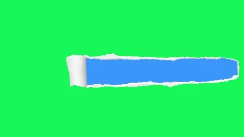Paper Tear 2D Animation Overlay Green and Blue Screen Vidéo 333983297