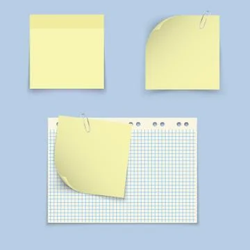 Paper templates for notes Stock Illustration