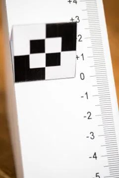 Paper test chart for af calibration of a camera Stock Photos