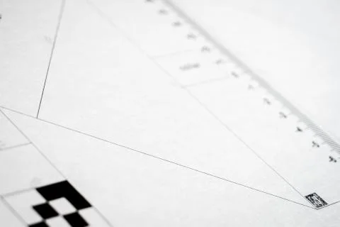 Paper test chart for AF calibration of a camera Stock Photos