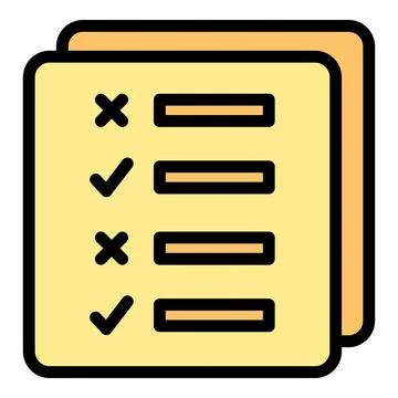 Paper test icon vector flat Stock Illustration