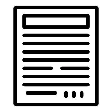 Paper text document icon outline vector. Record vocal Illustrazione stock