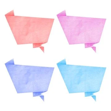 Paper texture ,bubble talk tag on white background Stock Illustration