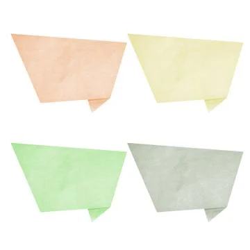 Paper texture ,bubble talk tag on white background Illustrazione stock