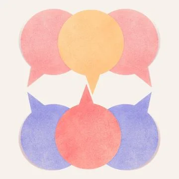 Paper texture ,bubble talk tag on white background イラスト素材