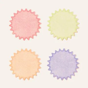 Paper texture ,bubble talk tag on white background Stock Illustration