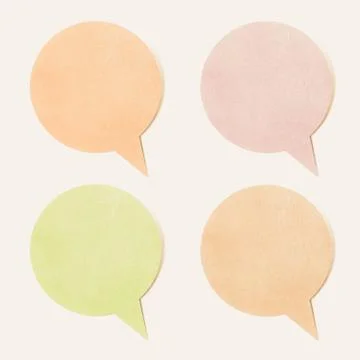 Paper texture ,bubble talk tag on white background 스톡 일러스트