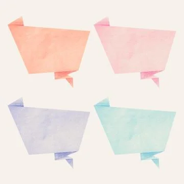 Paper texture ,bubble talk tag on white background Stock Illustration