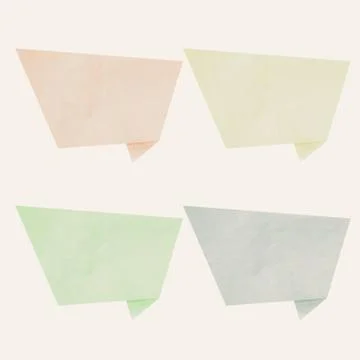Paper texture ,bubble talk tag on white background Stock Illustration