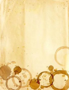 Paper texture with drops of coffee Stock Illustration