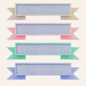 Paper texture ,Header tag recycled paper on white background Stock Illustration