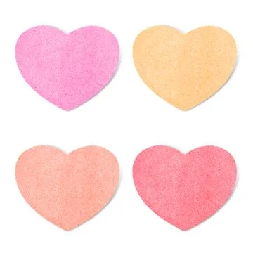 Paper texture ,heart on white background Stock Illustration