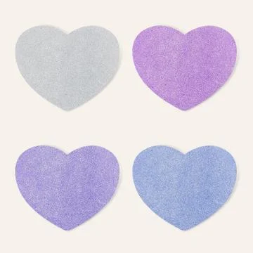 Paper texture ,heart on white background Illustrazione stock