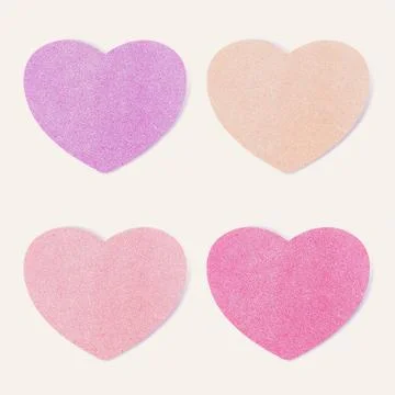 Paper texture ,heart on white background Stock Illustration