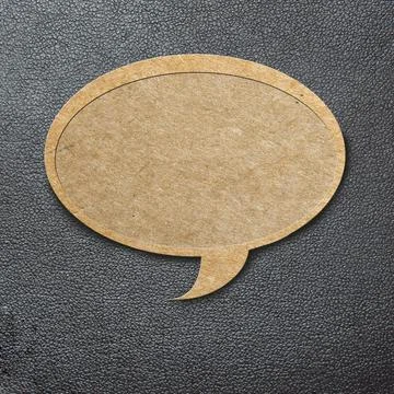 Paper texture speech bubble closeup Illustrazione stock