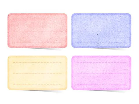 Paper texture ,talk tag on white background Stock Illustration