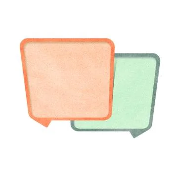 Paper texture ,talk tag on white background Illustrazione stock
