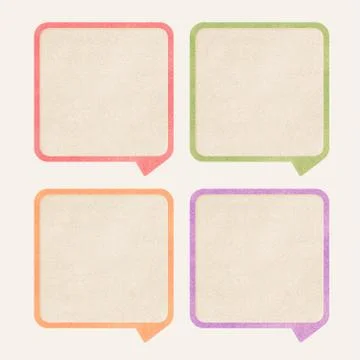 Paper texture ,Talk tag on white background Illustrazione stock