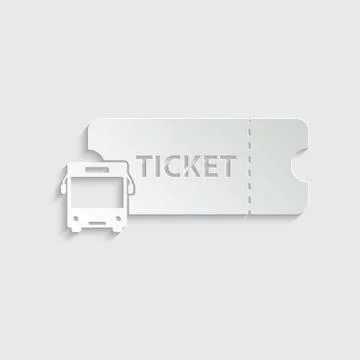 Paper ticket icon vector. bus icon sign Stock Illustration