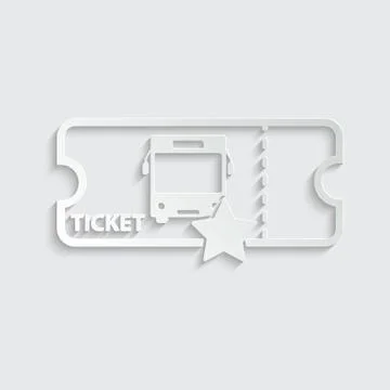 Paper ticket icon vector. bus icon sign Stock Illustration