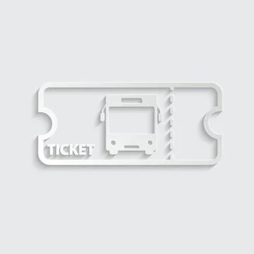 Paper ticket icon vector. bus icon sign Stock Illustration