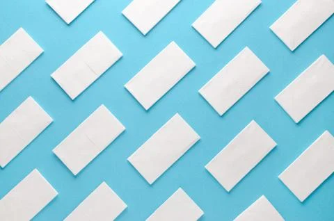 Paper tissue abstract pattern on blue background Foto stock