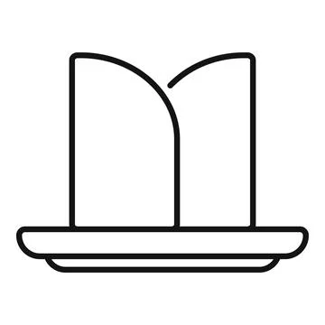 Paper tissue icon outline vector. Towel roll Stock Illustration