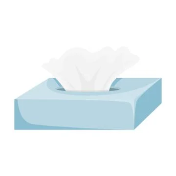 Paper tissues blue box. Vector illustration. Stock Illustration