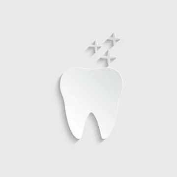 Paper Tooth   black vector icon Stock Illustration