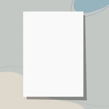 Paper Top view with shadow on pastel background. Stock Illustration