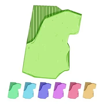 Paper torn cardboard cartoon vector graphic Stock Illustration