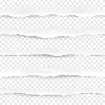 Paper torn edges seamless vector illustration Illustrazione stock