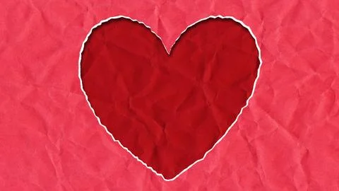 Paper torn in the shape of a heart Stock Photos