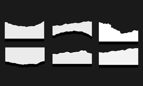 Paper torns set vector Stock Illustration