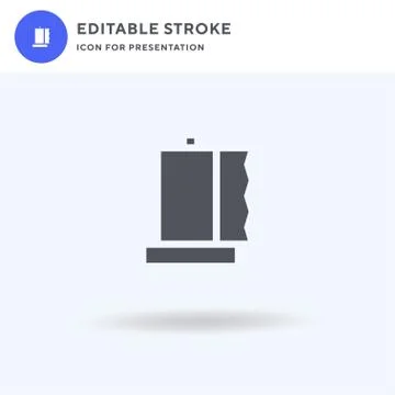 Paper Towel icon vector, filled flat sign, solid pictogram isolated on white Stock Illustration