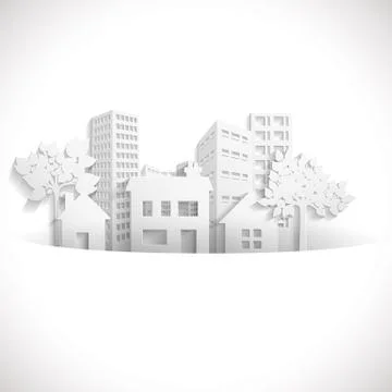 Paper Town Stock Illustration