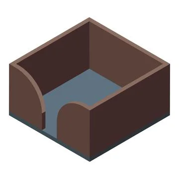 Paper tray icon isometric vector. Office storage file イラスト素材