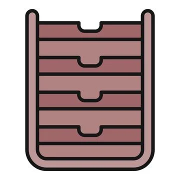 Paper tray organizing essential documents and mail on a desk Stock Illustration