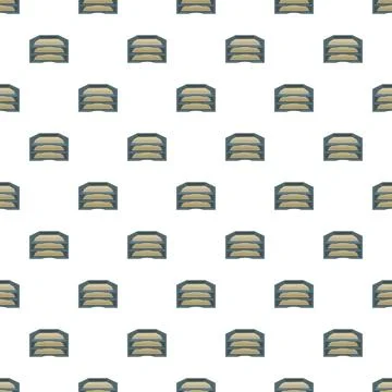 Paper trays with documents repeated seamless pattern イラスト素材