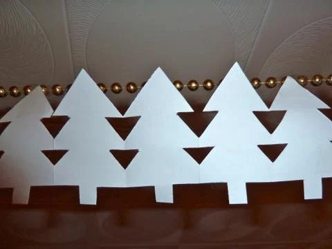Paper tree chain Stock Photos