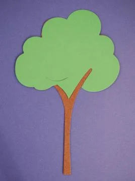Paper Tree Cut Out Stock Photos