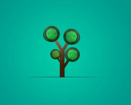 Paper tree Stock Illustration