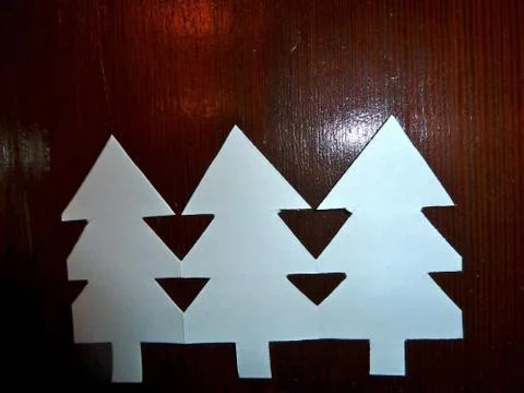 Paper trees Stock Photos