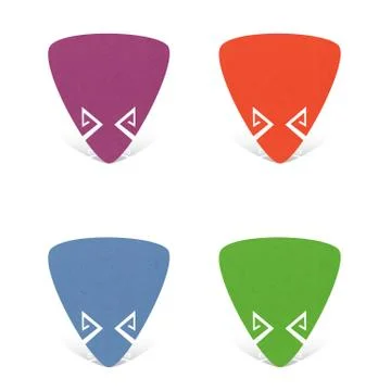 Paper triangle icon on white background Stock Illustration