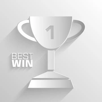 Paper trophy vector background concept Stock Illustration