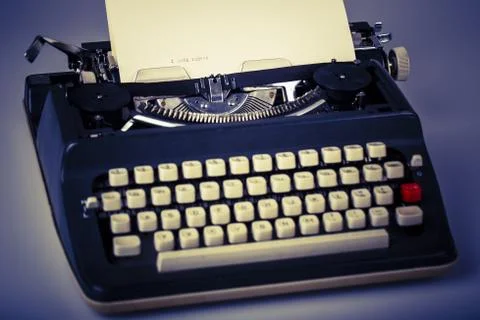Paper in typewriter Stock Photos