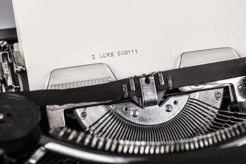 Paper in typewriter Stock Photos